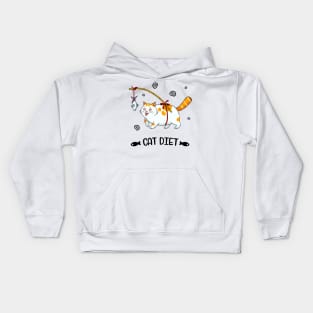 Fat Cats Diet Cat Lover Fun Kids Hoodie